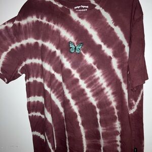 Large fits up to 2x Vintage Originals Tie-Dye T-Shirt with Butterfly Patch